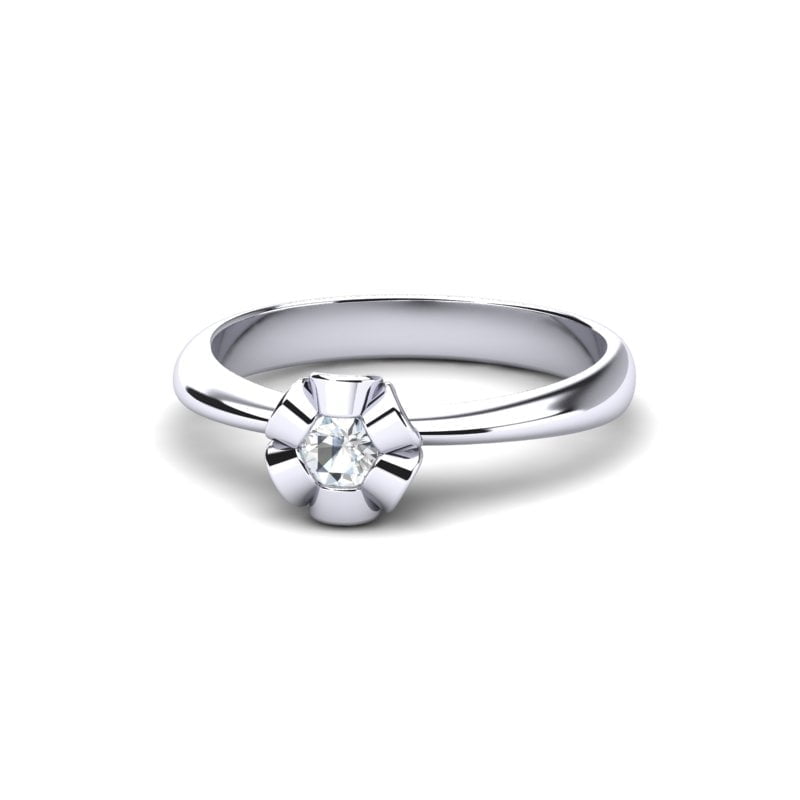 Belo zlato verenički prsten