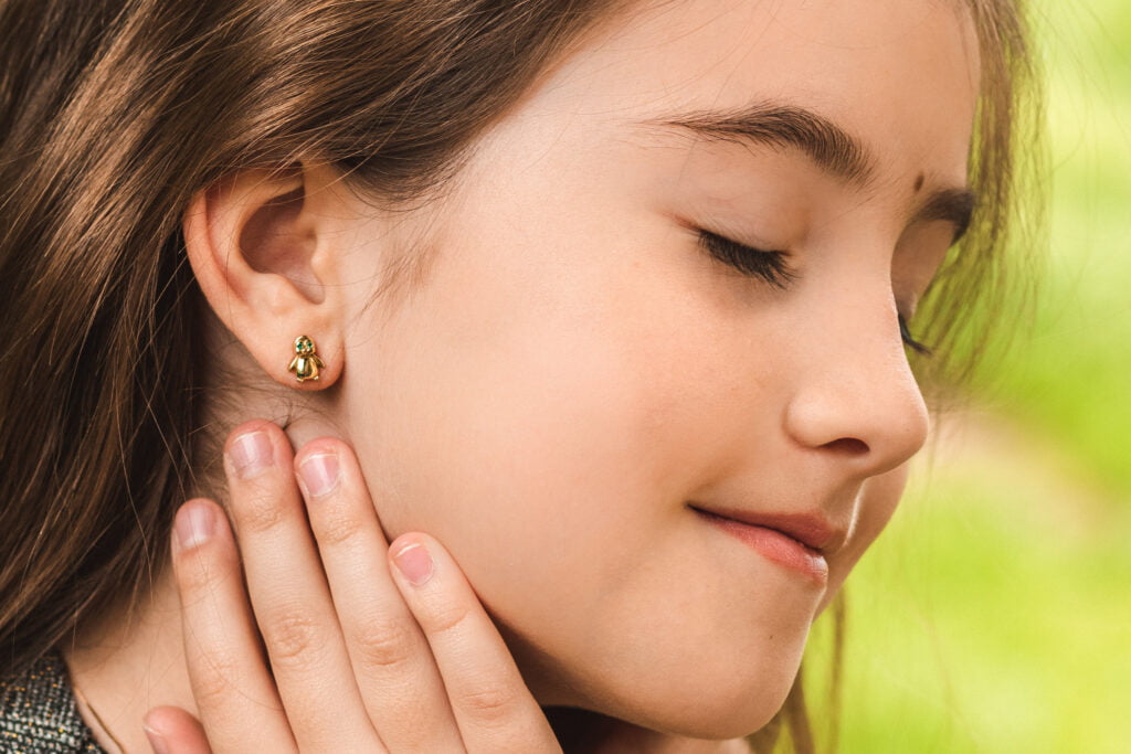 Pingui dečije minđuše sa smaragdima