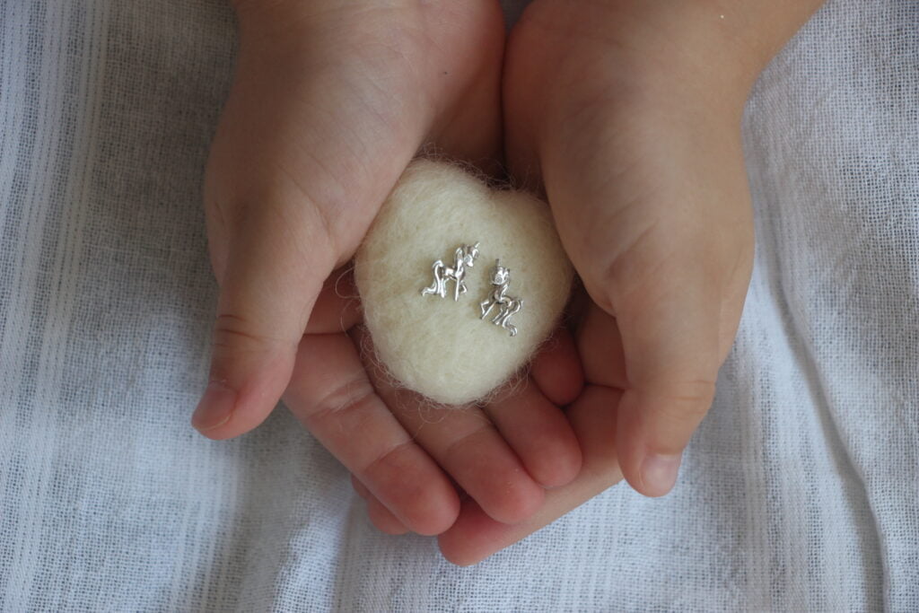 Dečije minđuše jednorog