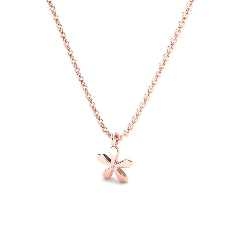 Ogrlica cvet sa brilijantom