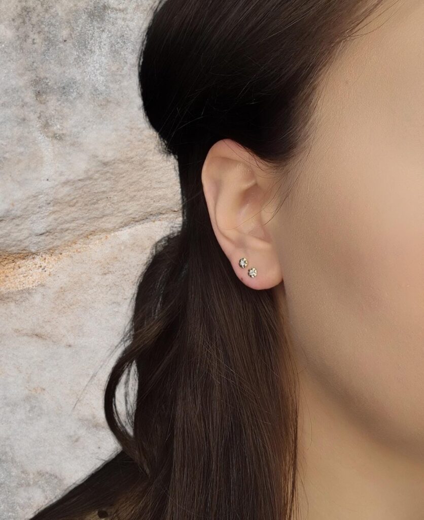 Tulipani diamond stud minđuše