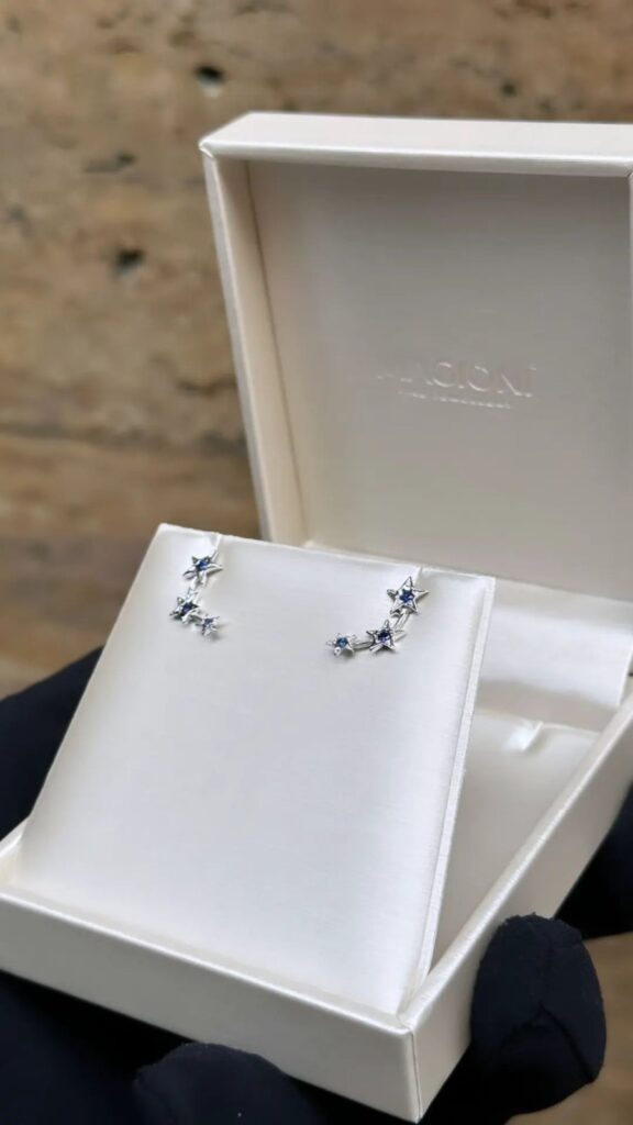 Tre stelle minđuše sa draguljima