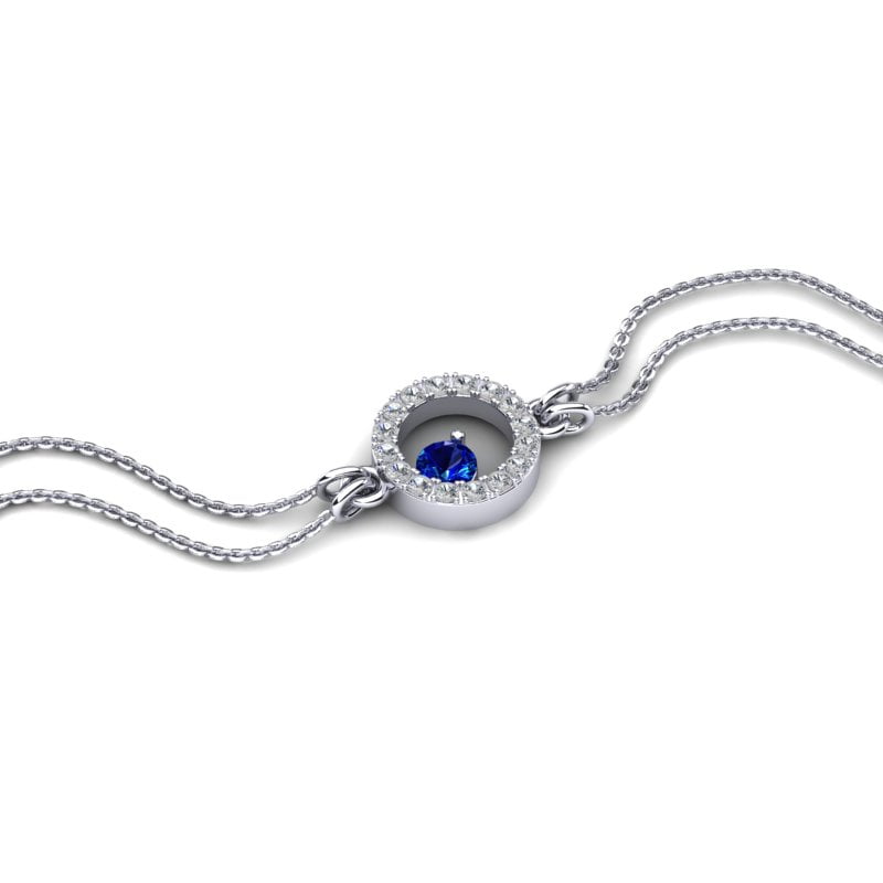 Narukvica sa safirom i brilijantima