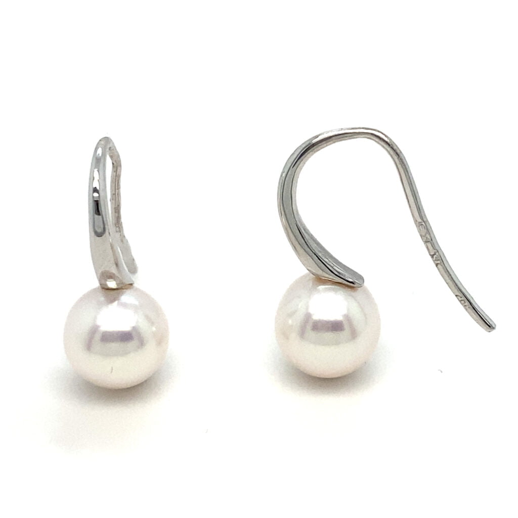 Minđuše od belog zlata sa biserima