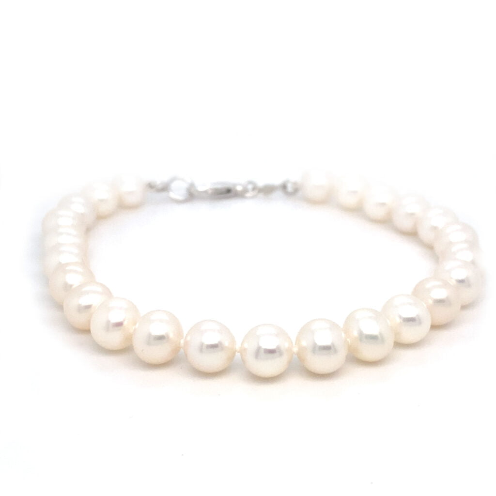 Biserna narukvica od belog zlata