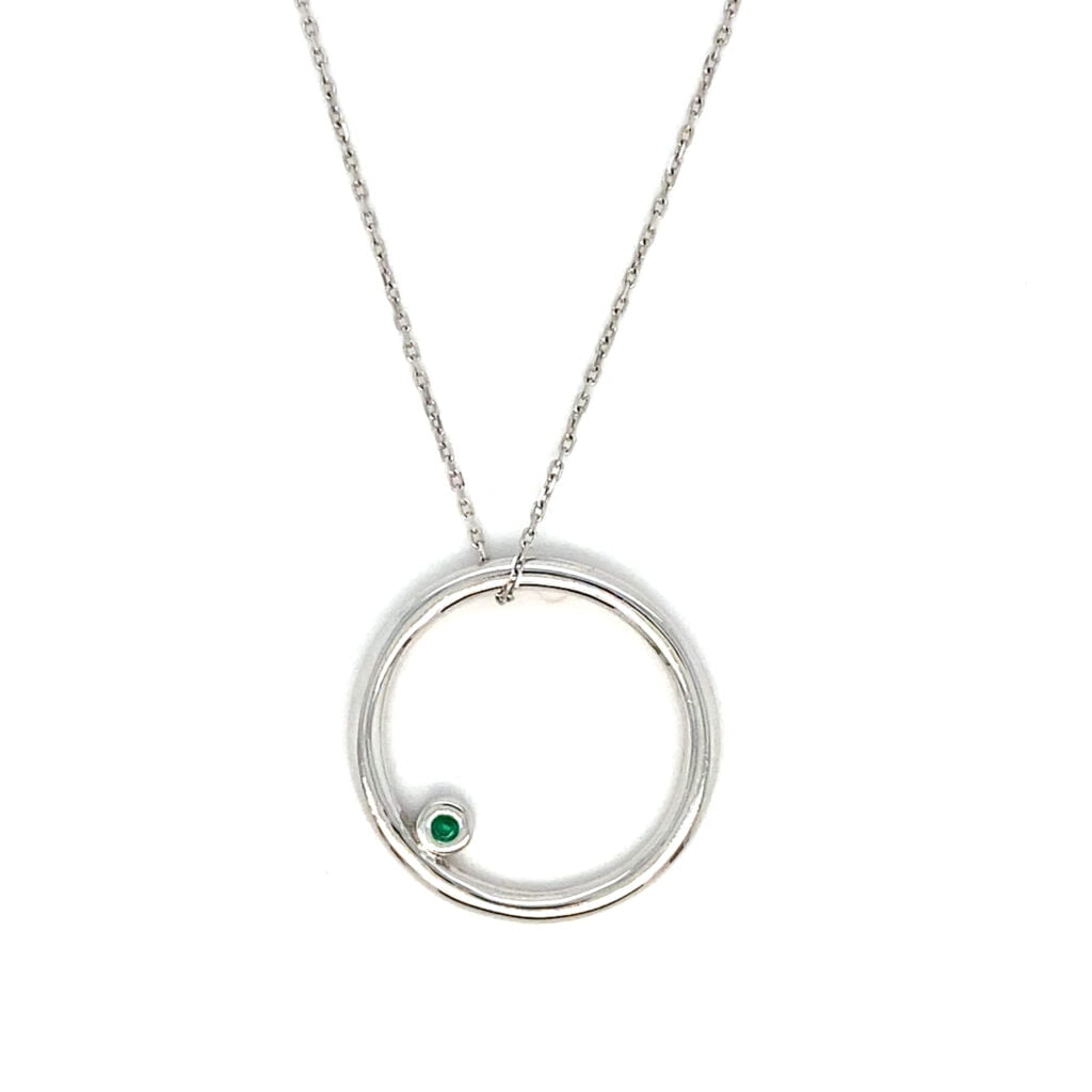 Ogrlica krug sa smaragdom