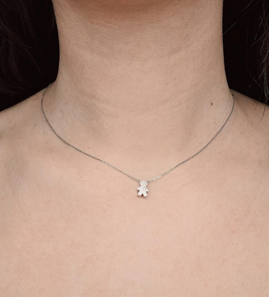 Ogrlica dečak od belog zlata