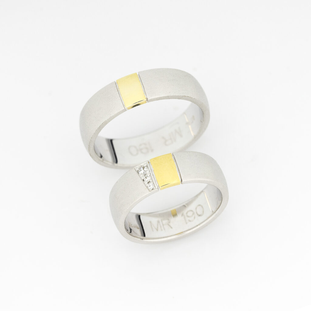 Burme u kombinaciji žutog i belog zlata