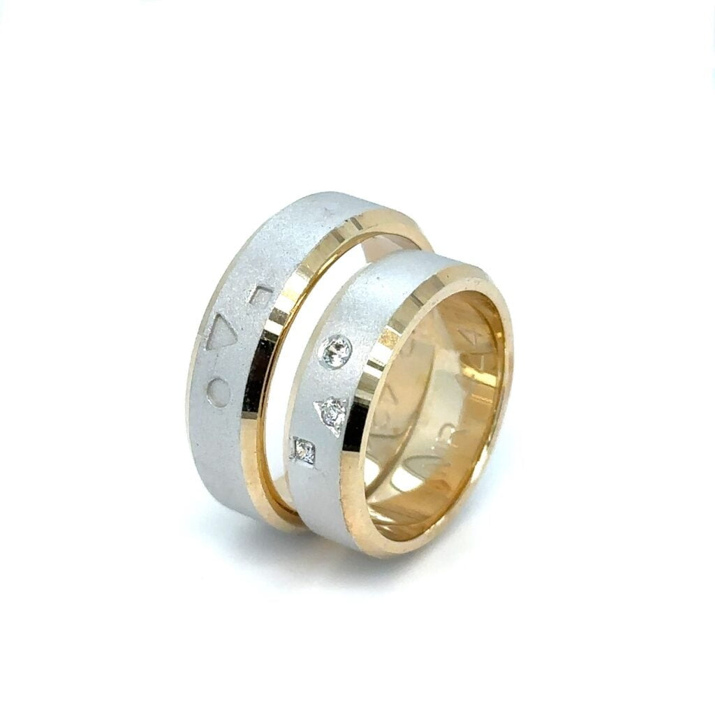 Burme u kombinaciji žutog i belog zlata