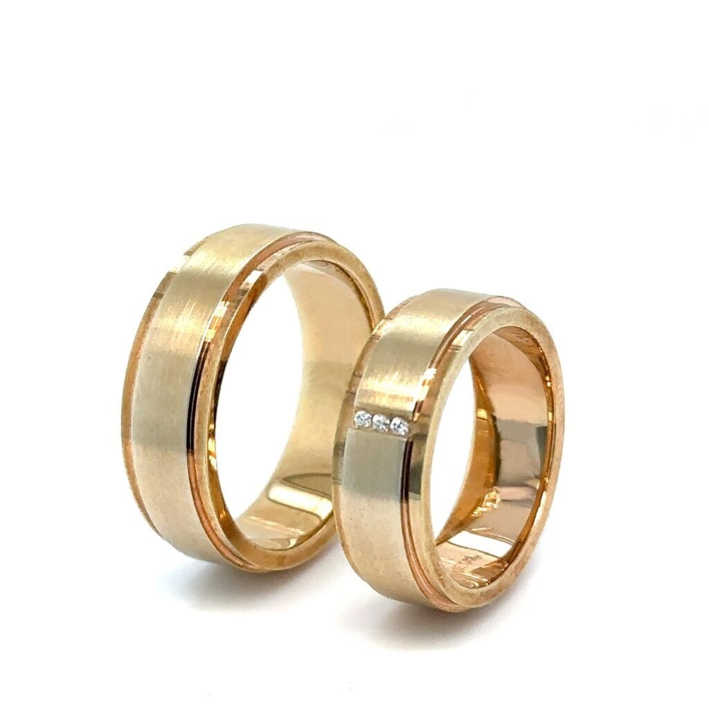 Burme u kombinaciji žutog i roze zlata