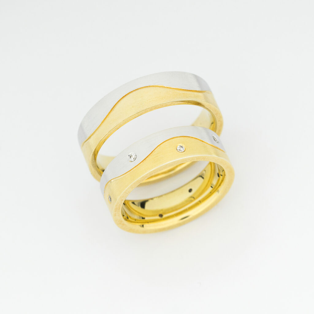 Burme u kombinaciji žutog i belog zlata