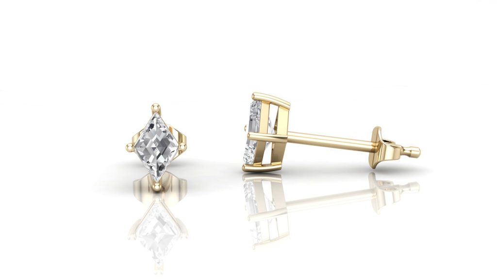 Kite Cut Diamond Studs