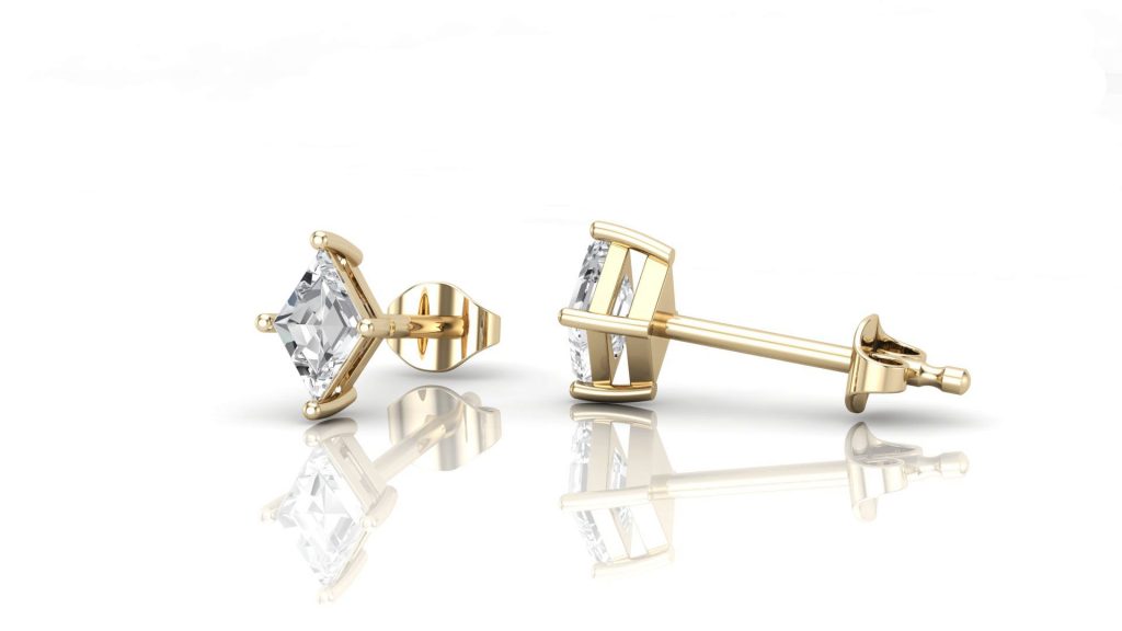 Kite Cut Diamond Studs